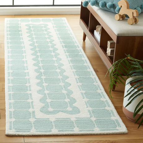 Safavieh Safavieh Kids 2'-3" x 8'-0" Rug in Turquoise / Ivory