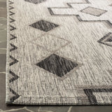 Safavieh Courtyard 5'-3" x 7'-7" Rug in Grey / Black