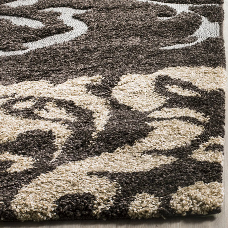 Safavieh Florida Shag 5'-3" x 7'-6" Rug in Dark Brown / Smoke