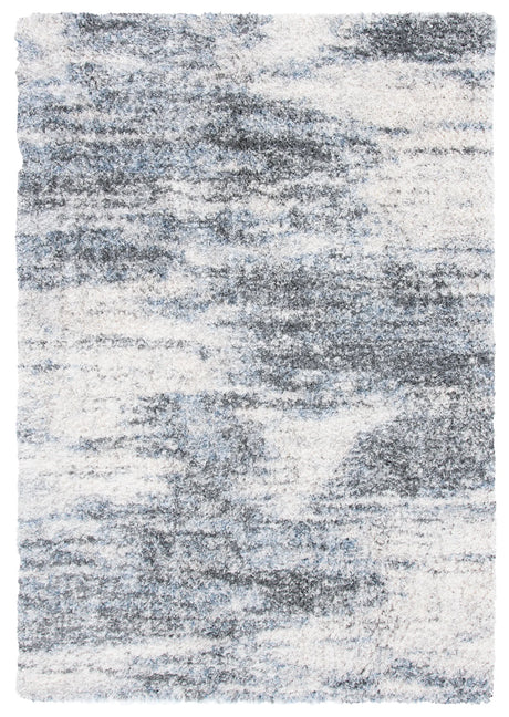 Safavieh Berber Shag 200 4'-0" x 6'-0" Rug in Ivory / Grey
