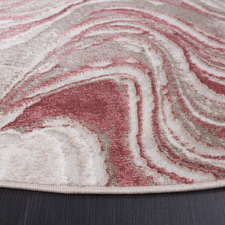 Safavieh Meadow 500 6'-7" x 6'-7" Rug in Pink / Beige
