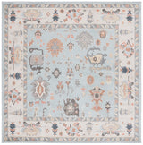 Safavieh Phoenix 500 6'-7" x 6'-7" Rug in Light Blue / Ivory Grey