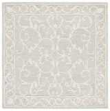 Safavieh Micro-Loop 5'-0" x 5'-0" Rug in Light Grey / Ivory