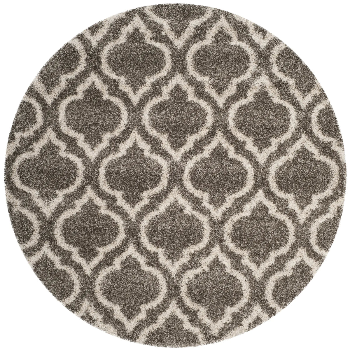Safavieh Hudson Shag 5'-3" x 5'-3" Rug in Grey / Ivory