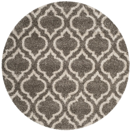 Safavieh Hudson Shag 5'-3" x 5'-3" Rug in Grey / Ivory