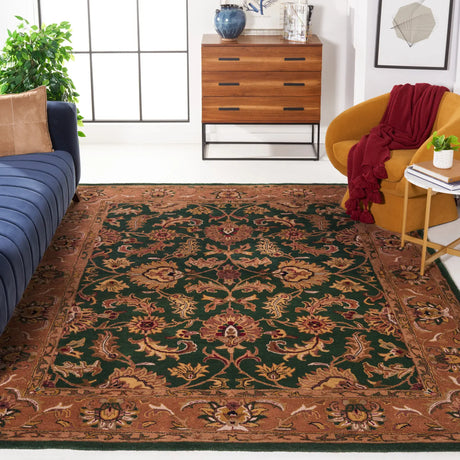 Safavieh Heritage 9'-6" x 13'-6" Rug in Dark Green / Gold