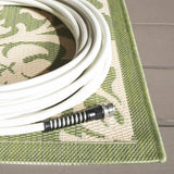 Safavieh Courtyard 4'-0" x 5'-7" Rug in Olive / Natural