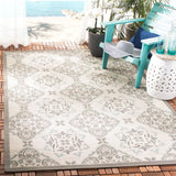 Safavieh Courtyard 5'-3" x 7'-7" Rug in Light Grey / Anthracite