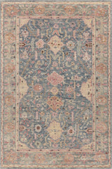 Chandra Wendi WEN-58103 Blue / Gold / Green / Multi rug, flat view