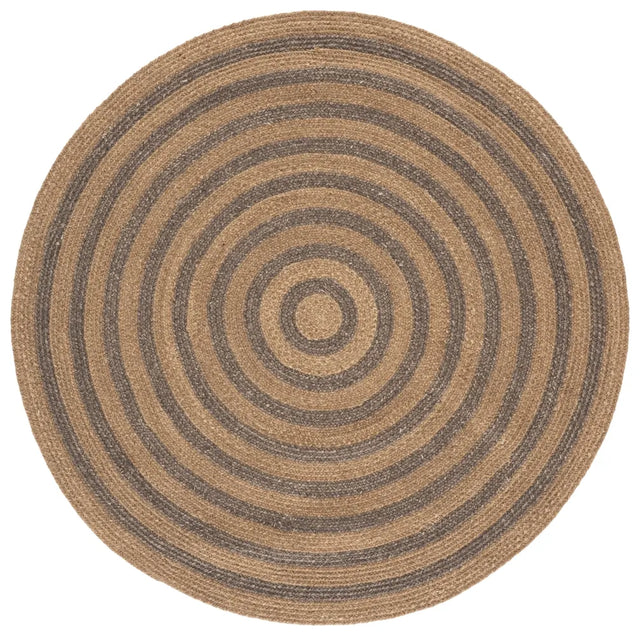Safavieh Braided 5'-0" x 5'-0" Rug in Natural / Grey