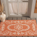 Safavieh Courtyard 2'-0" x 3'-7" Rug in Terracotta / Natural