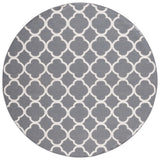 Safavieh Dhurries 7'-0" x 7'-0" Rug in Grey / Ivory