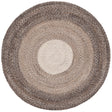 Safavieh Braided 3'-0" x 3'-0" Rug in Brown / Beige