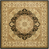 Safavieh Lyndhurst 8'-0" x 8'-0" Rug in Black / Ivory