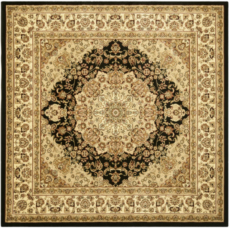 Safavieh Lyndhurst 8'-0" x 8'-0" Rug in Black / Ivory