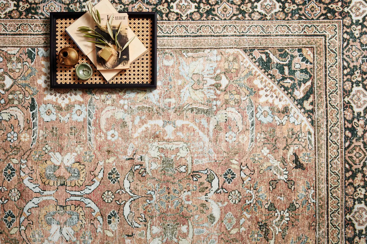 Loloi Wynter Wyn-02 Auburn/Multi Rugs - styled aerial 1