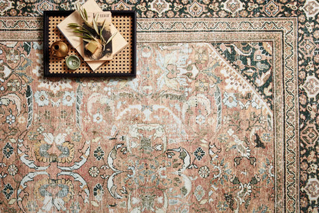 Loloi Wynter Wyn-02 Auburn/Multi Rugs - styled aerial 1