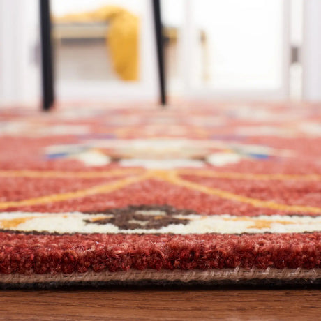 Safavieh Micro-Loop 4'-0" x 6'-0" Rug in Rust / Blue