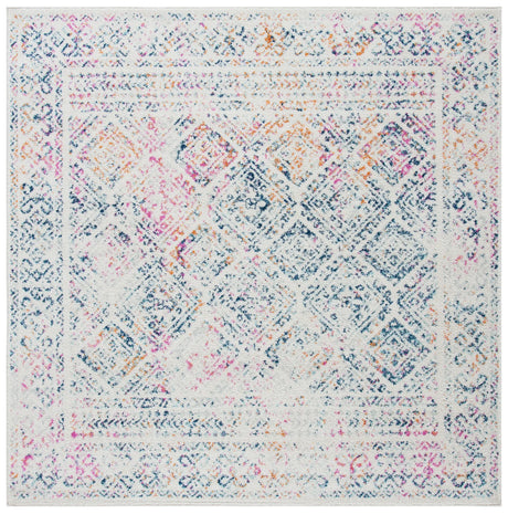 Safavieh Tulum 6'-7" x 6'-7" Rug in Ivory / Dark Blue