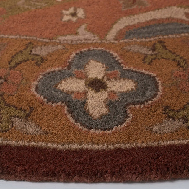 Safavieh Heritage 6'-0" x 6'-0" Rug in Rust