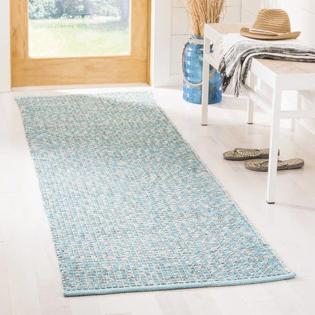 Safavieh Montauk 2'-3" x 7'-0" Rug in Turquoise / Multi