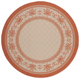 Safavieh Courtyard 6'-7" x 6'-7" Rug in Natural / Terra