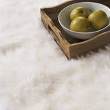 Safavieh Sheep Skin 2'-0" x 4'-0" Rug in Natural / White