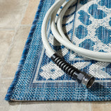 Safavieh Courtyard 4'-0" x 5'-7" Rug in Blue / Ivory