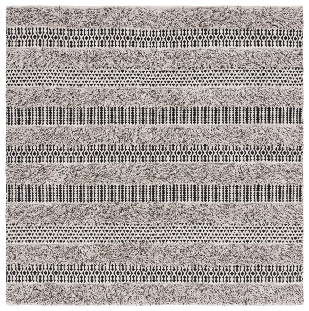 Safavieh Natura 6'-0" x 6'-0" Rug in Black / Ivory