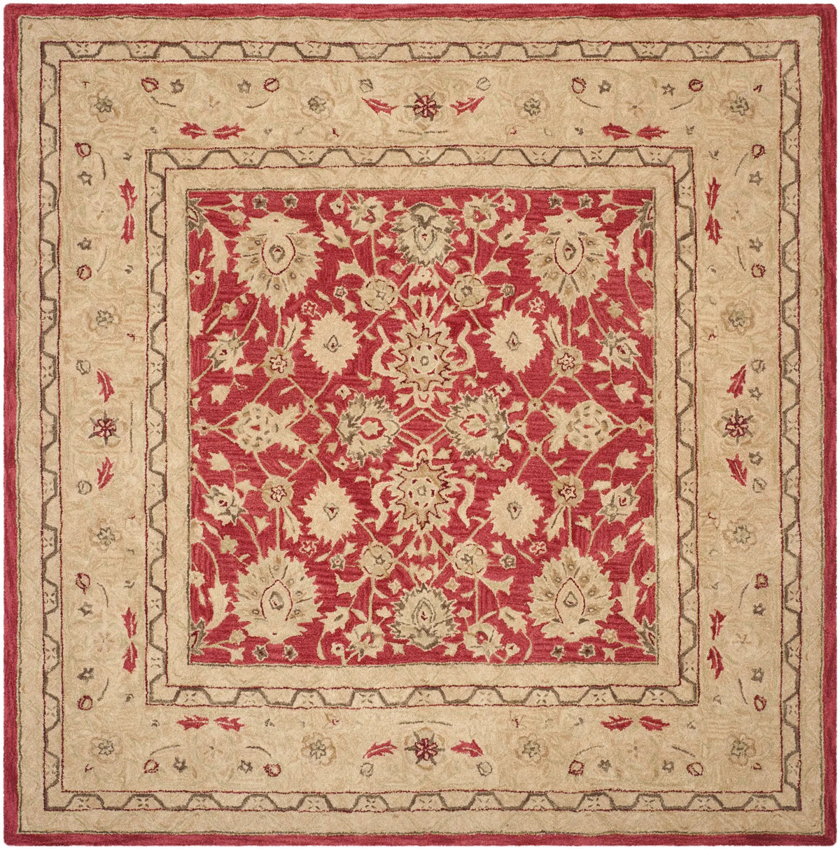 Safavieh Anatolia 8'-0" x 8'-0" Rug in Red / Ivory
