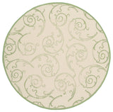 Safavieh Courtyard 5'-3" x 5'-3" Rug in Natural / Olive