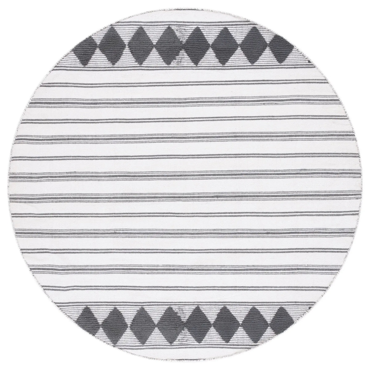 Safavieh Montauk 6'-0" x 6'-0" Rug in Dark Grey / Ivory