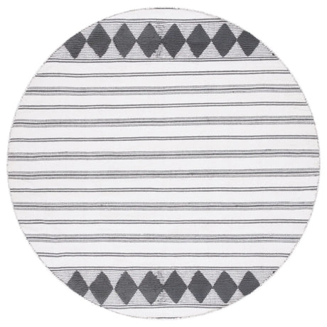 Safavieh Montauk 6'-0" x 6'-0" Rug in Dark Grey / Ivory