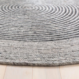 Safavieh Braided 3'-0" x 3'-0" Rug in Grey / Black