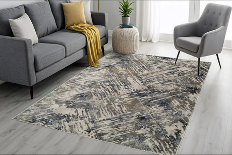 Dynamic Rugs Castilla 3537 Grey / Blue Rugs - Room