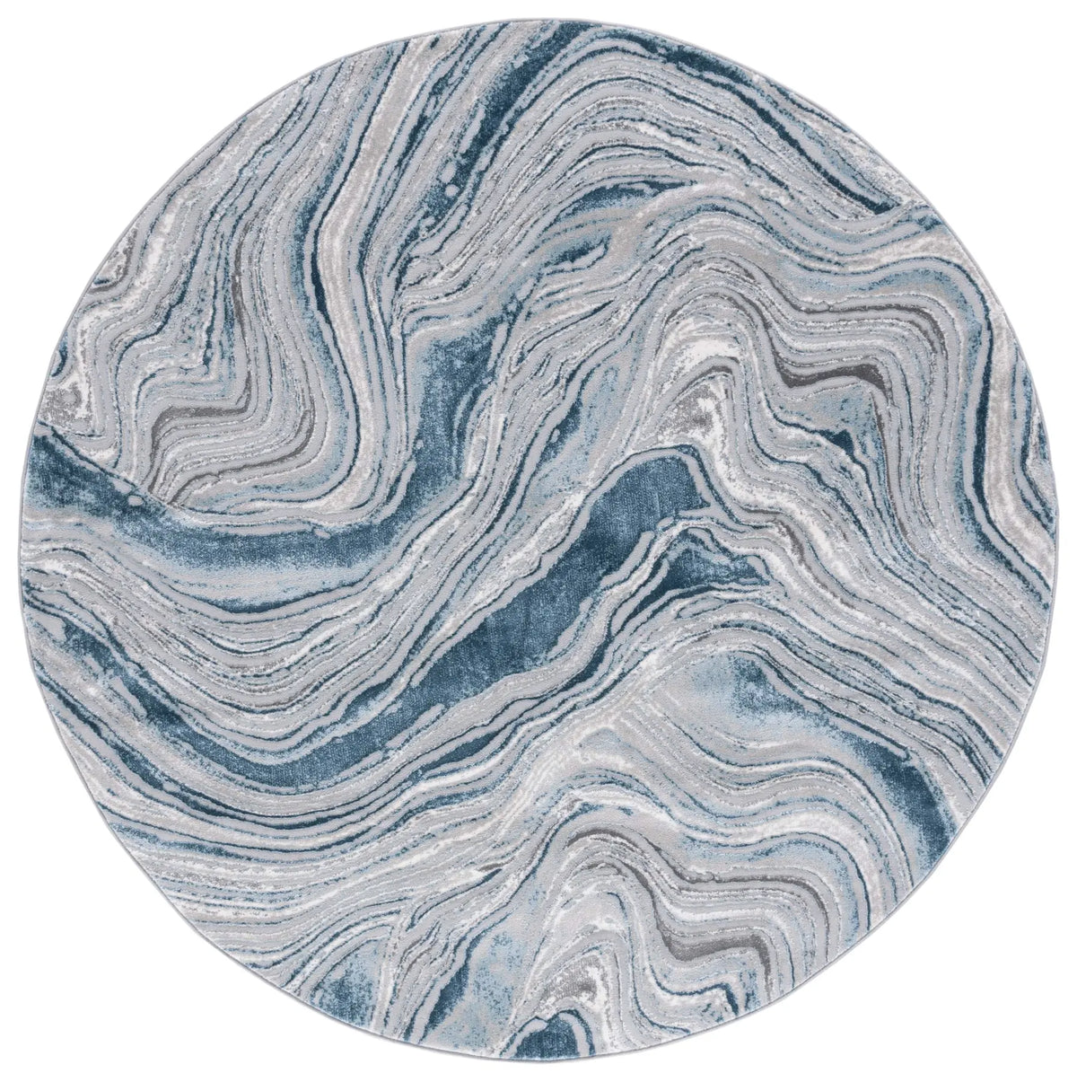 Safavieh Meadow 500 6'-7" x 6'-7" Rug in Blue / Grey