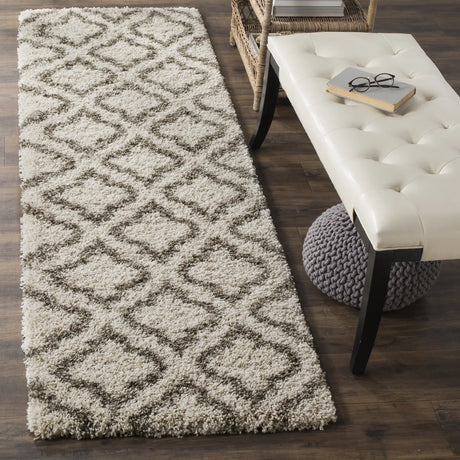 Safavieh Hudson Shag 2'-3" x 10'-0" Rug in Ivory / Grey