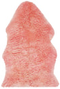 Safavieh Sheep Skin 2'-0" x 3'-0" Rug in Solid Pink
