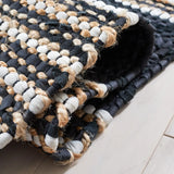 Safavieh Vintage Leather 4'-0" x 6'-0" Rug in Black / Natural