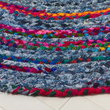 Safavieh Braided 5'-0" x 5'-0" Rug in Blue / Red