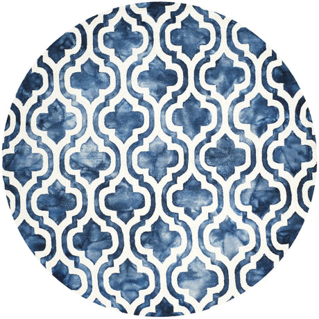 Safavieh Dip Dye 7'-0" x 7'-0" Rug in Navy / Ivory