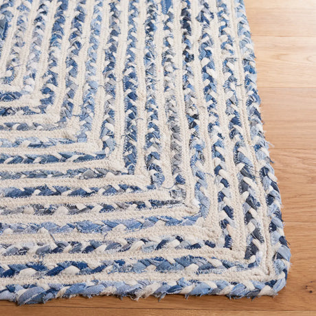 Safavieh Braided 4'-0" x 6'-0" Rug in Blue / Ivory