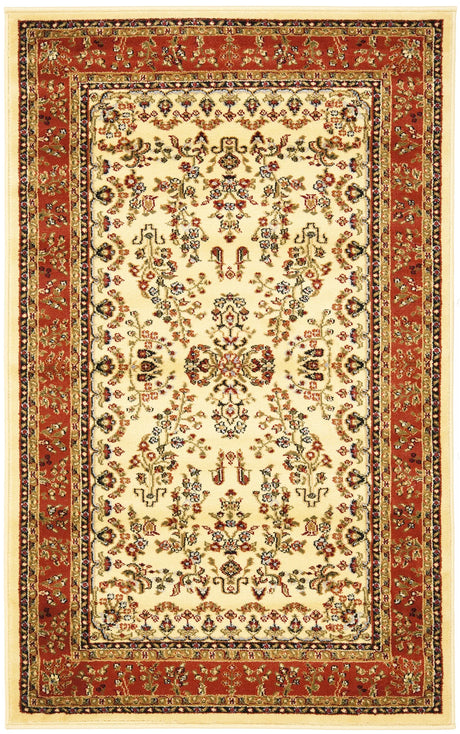 Safavieh Lyndhurst 3'-3" x 5'-3" Rug in Ivory / Rust