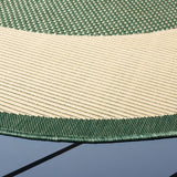 Safavieh Courtyard 5'-3" x 5'-3" Rug in Dark Green / Beige