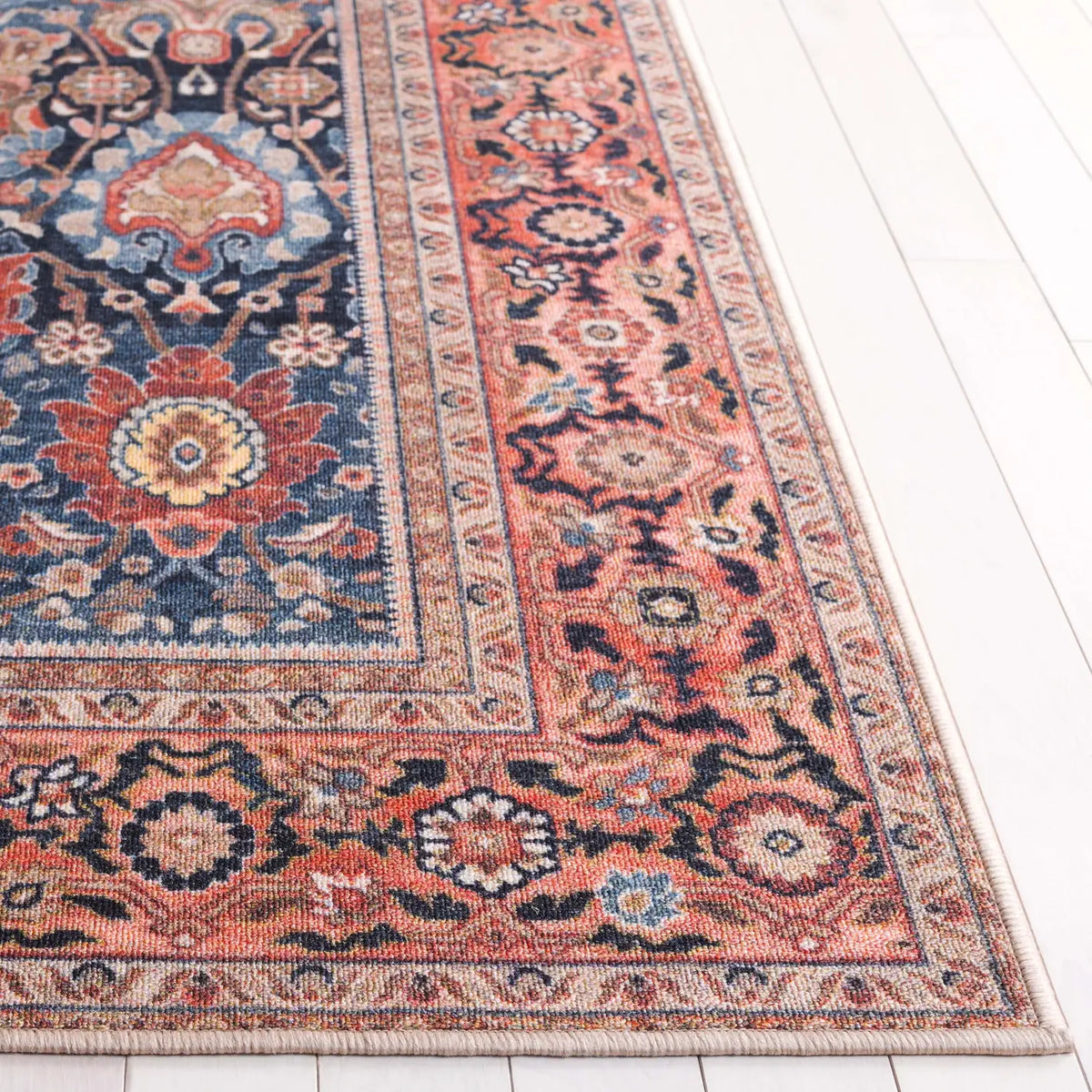 Safavieh Journey 4'-4" x 6'-4" Rug in Navy / Rust Beige