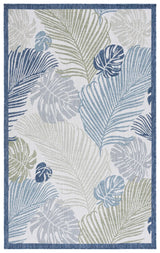 Safavieh Courtyard 4'-0" x 5'-7" Rug in Beige / Green Blue