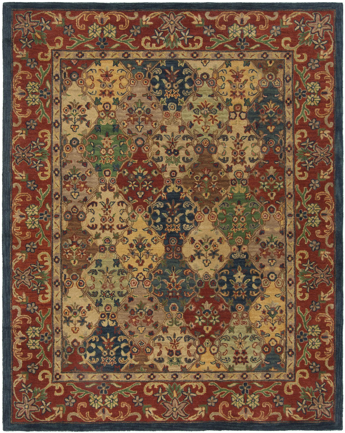 Safavieh Heritage 9'-6" x 13'-6" Rug in Beige / Burgundy