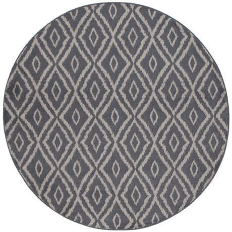 Safavieh Pyramid 6'-7" x 6'-7" Rug in Charcoal / Light Grey