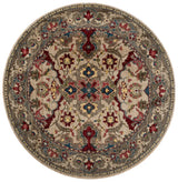 Safavieh Kashan 6'-7" x 6'-7" Rug in Ivory / Taupe