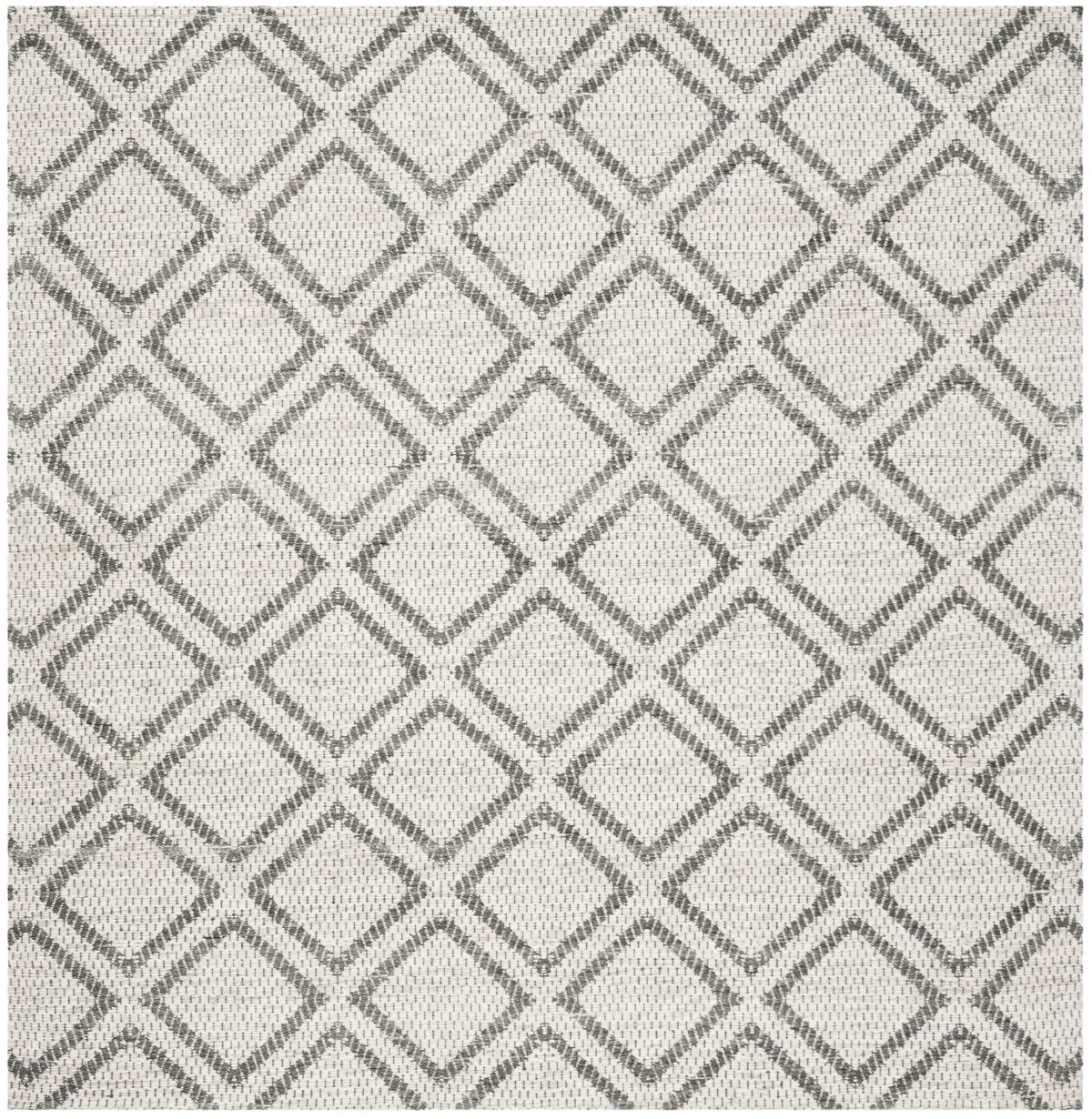 Safavieh Micro-Loop 5'-0" x 5'-0" Rug in Silver / Dark Grey